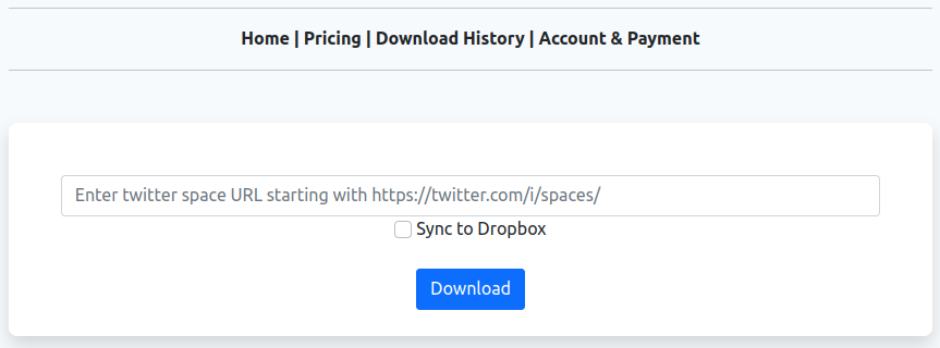 Twitter Spaces Download Form
